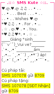 Tin nhan noel